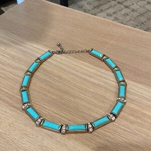 Vintage Y2K Turquoise and Gold Necklace